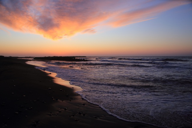 徳光海岸の夕焼け（）