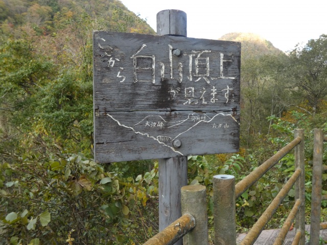 白山頂上看板（）