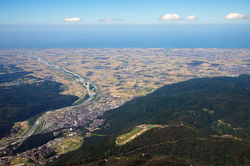 獅子吼高原から見る手取川扇状地